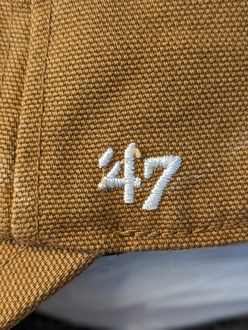 Carhartt x '47 Brand MLB Texas Rangers Hat Duck Canvas Strapback Hat - Picture 6 of 9
